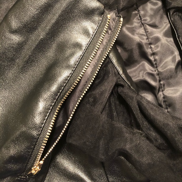 NWT Cropped Vegan Leather Blazer- Black (S) - Picture 7 of 10